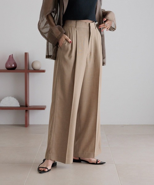 LOWRYS FARM(ローリーズファーム)の「バスケットワイドパンツ 491985(スラックス・レディース・チャコールグレー/ブラウン/ライトベージュ/ブラック・SMALL/MEDIUM/LARGE)」の4枚目の写真