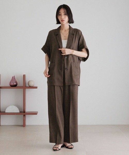 LOWRYS FARM(ローリーズファーム)の「バスケットワイドパンツ 491985(スラックス・レディース・チャコールグレー/ブラウン/ライトベージュ/ブラック・SMALL/MEDIUM/LARGE)」の5枚目の写真