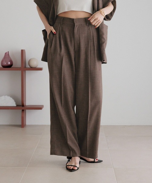 LOWRYS FARM(ローリーズファーム)の「バスケットワイドパンツ 491985(スラックス・レディース・チャコールグレー/ブラウン/ライトベージュ/ブラック・SMALL/MEDIUM/LARGE)」の8枚目の写真