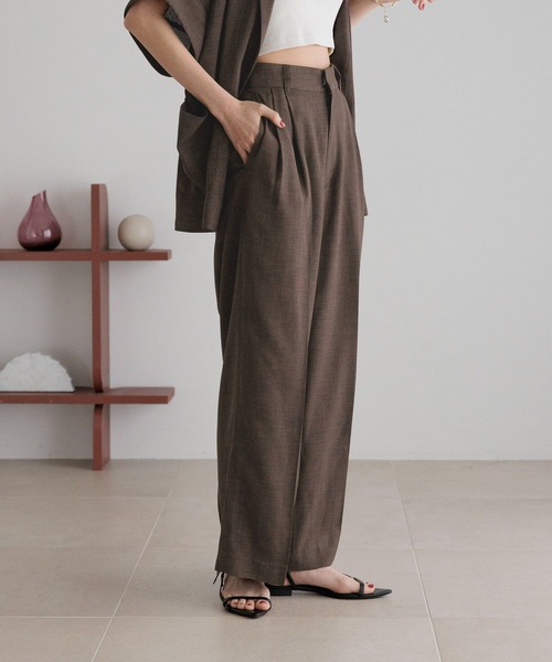 LOWRYS FARM(ローリーズファーム)の「バスケットワイドパンツ 491985(スラックス・レディース・チャコールグレー/ブラウン/ライトベージュ/ブラック・SMALL/MEDIUM/LARGE)」の9枚目の写真