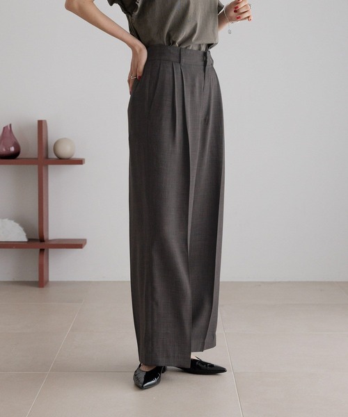 LOWRYS FARM(ローリーズファーム)の「バスケットワイドパンツ 491985(スラックス・レディース・チャコールグレー/ブラウン/ライトベージュ/ブラック・SMALL/MEDIUM/LARGE)」の14枚目の写真