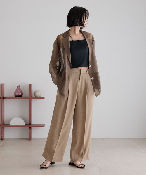 LOWRYS FARM(ローリーズファーム)の「バスケットワイドパンツ 491985(スラックス・レディース・チャコールグレー/ブラウン/ライトベージュ/ブラック・SMALL/MEDIUM/LARGE)」の16枚目の写真