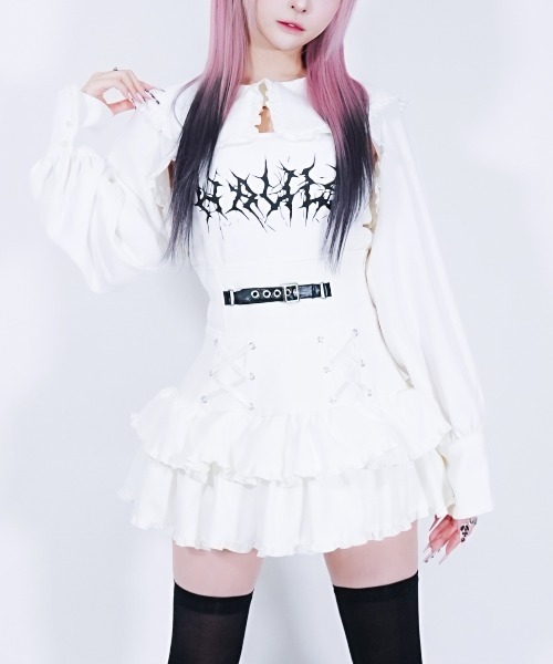 Hauls ティアードふり×２ミニ×２すかーと 【インパン付き】 ティアードふり×2ミニ×2すかーと | Hauls
