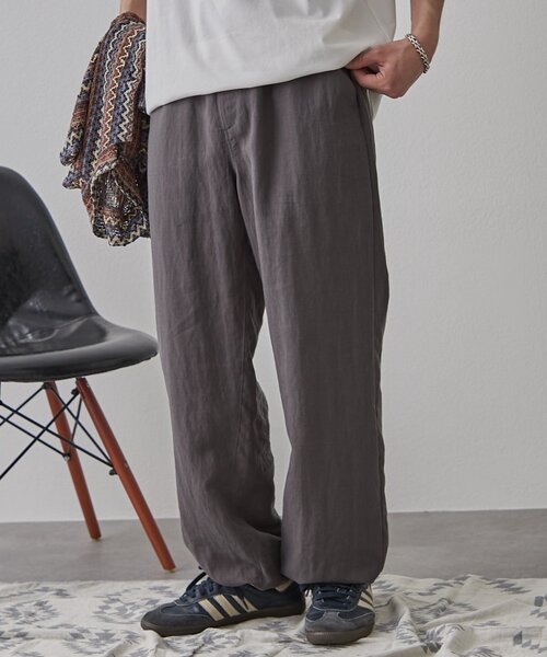 CIAOPANIC TYPY(チャオパニックティピー)の「リネンレーヨンリラックスイージーパンツ(スラックス・メンズ・ベージュ/ブラック/チャコールグレー・MEDIUM/LARGE)」の3枚目の写真