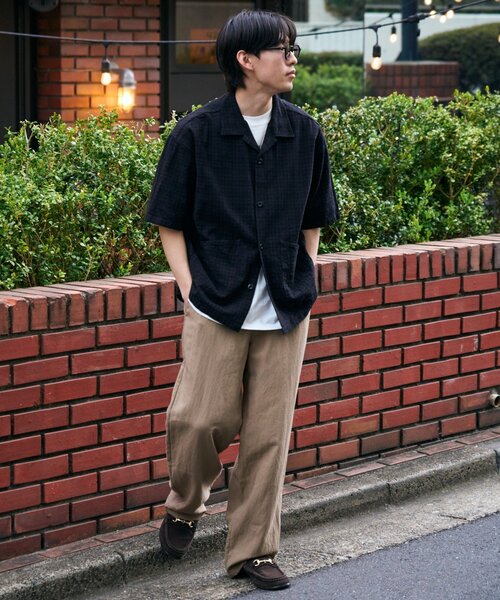 CIAOPANIC TYPY(チャオパニックティピー)の「リネンレーヨンリラックスイージーパンツ(スラックス・メンズ・ベージュ/ブラック/チャコールグレー・MEDIUM/LARGE)」の6枚目の写真