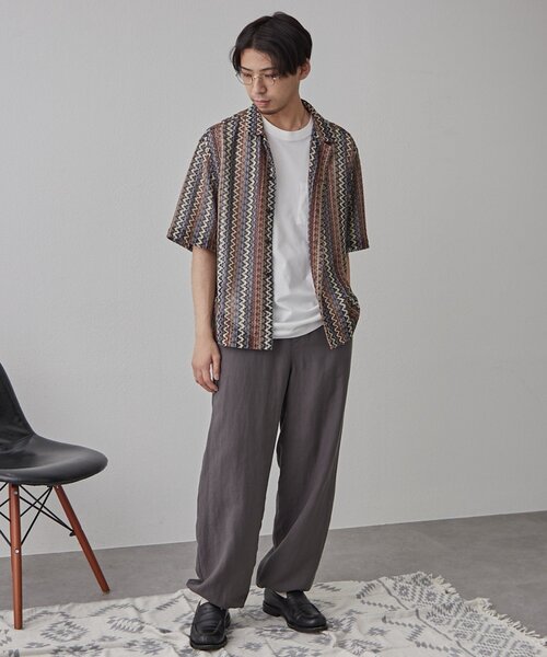 CIAOPANIC TYPY(チャオパニックティピー)の「リネンレーヨンリラックスイージーパンツ(スラックス・メンズ・ベージュ/ブラック/チャコールグレー・MEDIUM/LARGE)」の10枚目の写真