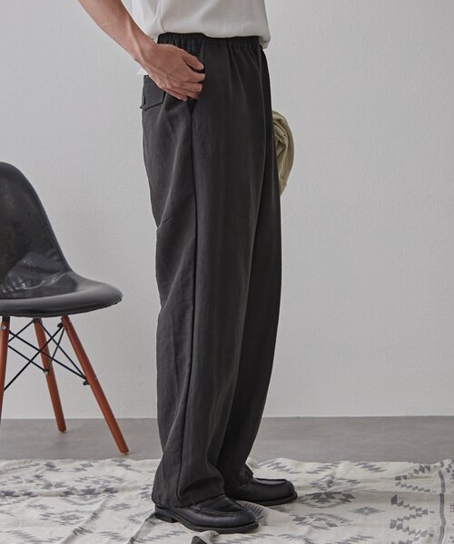 CIAOPANIC TYPY(チャオパニックティピー)の「リネンレーヨンリラックスイージーパンツ(スラックス・メンズ・ベージュ/ブラック/チャコールグレー・MEDIUM/LARGE)」の13枚目の写真