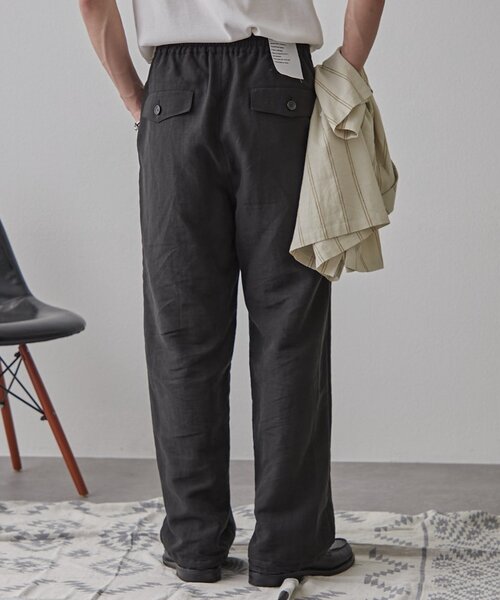 CIAOPANIC TYPY(チャオパニックティピー)の「リネンレーヨンリラックスイージーパンツ(スラックス・メンズ・ベージュ/ブラック/チャコールグレー・MEDIUM/LARGE)」の14枚目の写真