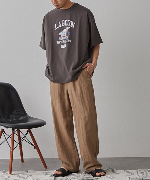 CIAOPANIC TYPY(チャオパニックティピー)の「リネンレーヨンリラックスイージーパンツ(スラックス・メンズ・ベージュ/ブラック/チャコールグレー・MEDIUM/LARGE)」の20枚目の写真