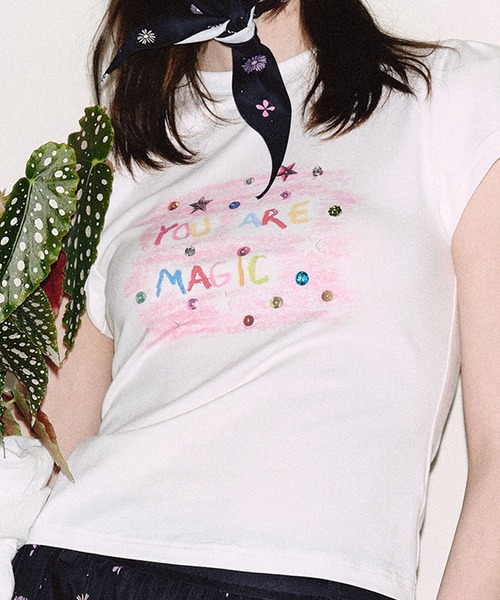 tシャツ クレヨンレタリングプリント Tシャツ FC25S209「Fano Studios」「2025SS」 レディース メンズ tシャツ クレヨンレタリングプリント Tシャツ FC25S209「Fano