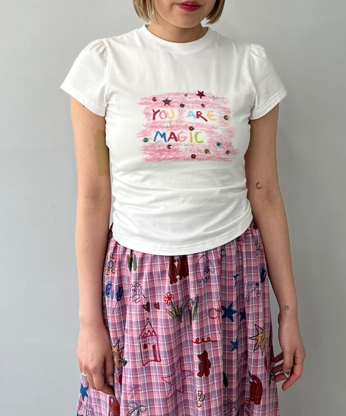 Fano Studios（ファノ ストゥディオズ）の「クレヨンレタリングプリント Tシャツ FC25S209【Fano Studios】（Tシャツ/カットソー・レディース・ホワイト・L/M/S）」の19枚目の写真