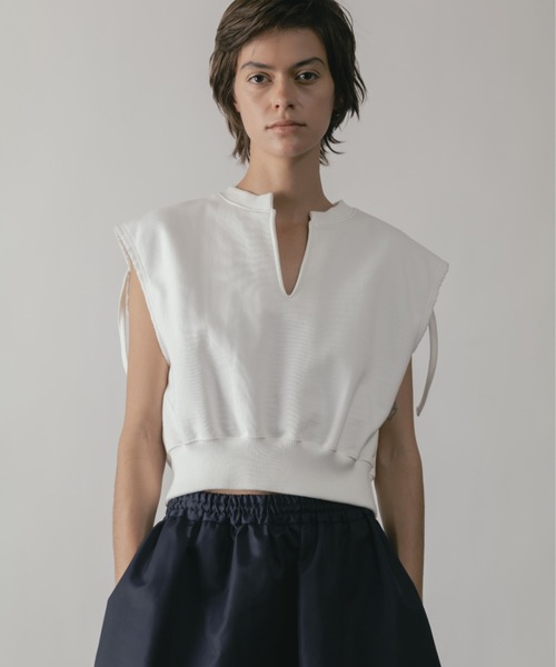HELENE SLEEVELESS SWEAT PULLOVER（Tシャツ/カットソー）｜CINOH 
