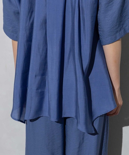 MARECHAL TERRE（マルシャルテル）の「コンビネーション開襟シャツ（シャツ/ブラウス・レディース・ブラック/カーキ/ブルー/ライトグリーン・MEDIUM）」の16枚目の写真