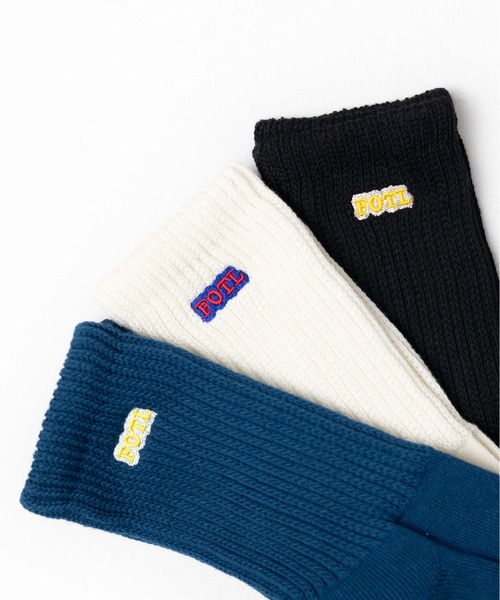 FRUIT OF THE LOOM(フルーツオブザルーム)の「▼FRUIT OF THE LOOM▼底パイル▼リッチェル刺繍3Pソックス(ソックス/靴下・メンズ・その他・FREE)」の1枚目の写真