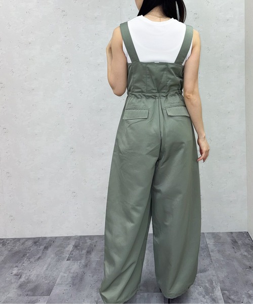 Per sist ence(パーシエンス)の「ツイルパラシュートサロペット(サロペット/オーバーオール・レディース・ベージュ/ブラック/カーキ・ONE SIZE)」の7枚目の写真