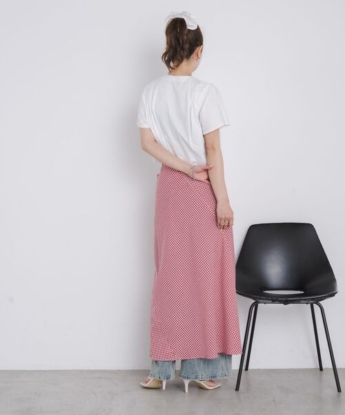 kivi(キヴィ)の「ribbon check SK(スカート・レディース・レッド系その他2/ブラウン系その他2/ブラック系その他2・FREE)」の13枚目の写真