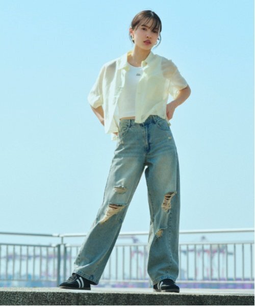 タイ付きシアー半袖シャツ タイ付きシアー半袖シャツ | PROPORTION BODY DRESSING