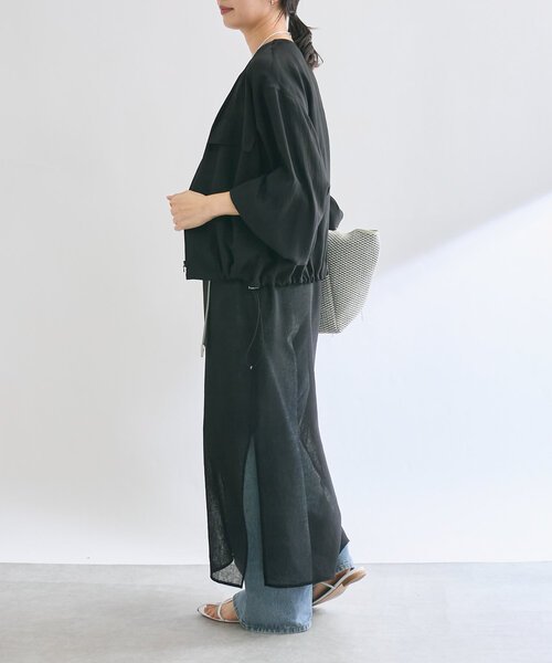 RIVE DROITE（リヴドロワ）の「【接触冷感】アセテートツイルブルゾン（ブルゾン・レディース・ブラック/カーキ/ホワイト系その他・FREE）」の21枚目の写真