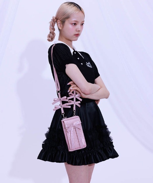 FickleBebe(フィクルベベ)の「FBリボンマルチショルダー(ショルダーバッグ・レディース・ピンク/ブラック/ブルー/シルバー/ワイン/その他2/その他1・FREE)」の10枚目の写真