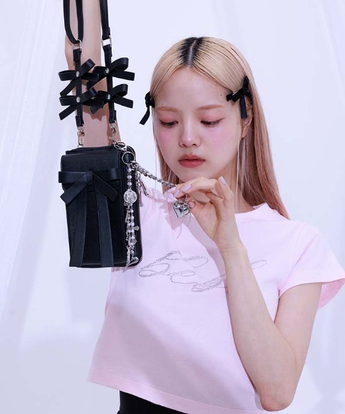 新品 FBリボンマルチショルダー シルバー FBリボンマルチショルダー | FICKLE BEBE