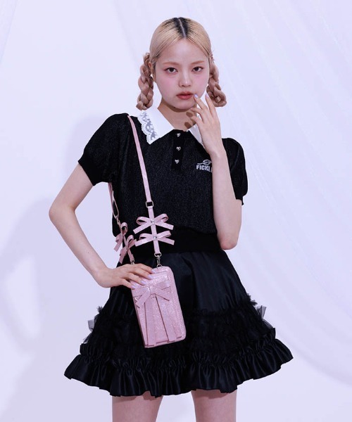 FickleBebe(フィクルベベ)の「FBリボンマルチショルダー(ショルダーバッグ・レディース・ピンク/ブラック/ブルー/シルバー/ワイン/その他2/その他1・FREE)」の14枚目の写真