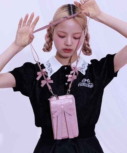 FickleBebe(フィクルベベ)の「FBリボンマルチショルダー(ショルダーバッグ・レディース・ピンク/ブラック/ブルー/シルバー/ワイン/その他2/その他1・FREE)」の16枚目の写真
