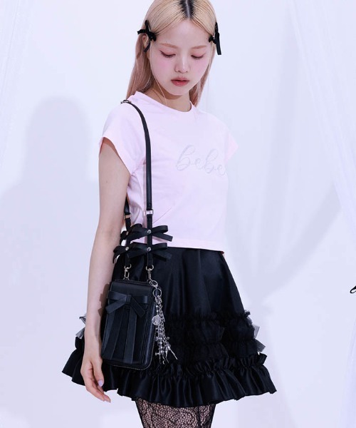 Fickle Bebe FBリボンマルチショルダー　バッグ　ポーチ　スマホ FBリボンマルチショルダー | FICKLE BEBE