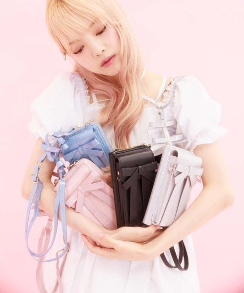 ficklebebeリボンマルチショルダー　ブラック FBリボンマルチショルダー（ショルダーバッグ）｜FickleBebe