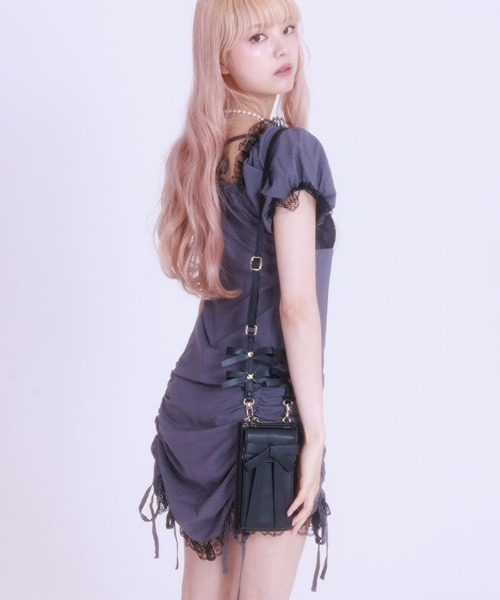 ficklebebeリボンマルチショルダー　ブラック FBリボンマルチショルダー（ショルダーバッグ）｜FickleBebe