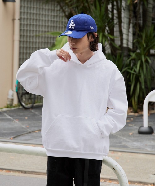 LOS ANGELES APPAREL(ロサンゼルスアパレル)の「Los Angeles Apparel/ロサンゼルスアパレル 14oz L/S HEAVY FLEECE HOOD PO プルオーバーパーカー(パーカー・メンズ・ネイビー/ホワイト/ブラック/アッシュグレー・XS/S/XL/M/L/2XL)」の9枚目の写真