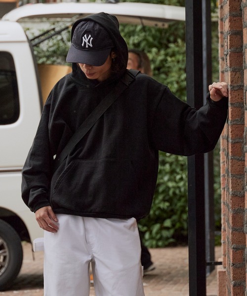 LOS ANGELES APPAREL(ロサンゼルスアパレル)の「Los Angeles Apparel/ロサンゼルスアパレル 14oz L/S HEAVY FLEECE HOOD PO プルオーバーパーカー(パーカー・メンズ・ネイビー/ホワイト/ブラック/アッシュグレー・XS/S/XL/M/L/2XL)」の18枚目の写真