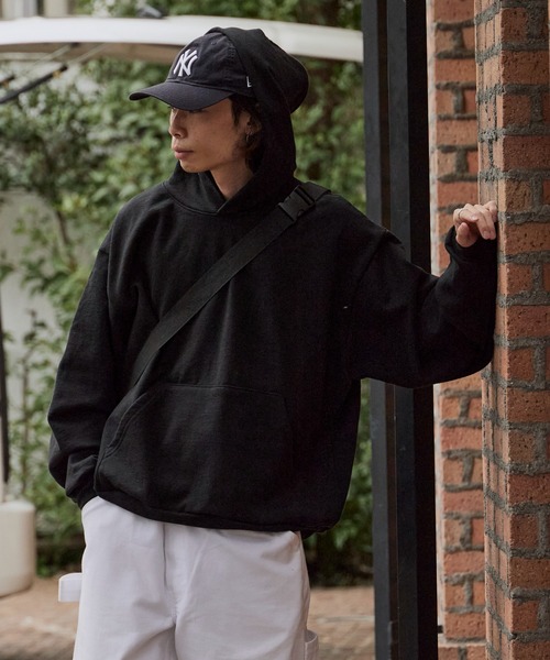 LOS ANGELES APPAREL(ロサンゼルスアパレル)の「Los Angeles Apparel/ロサンゼルスアパレル 14oz L/S HEAVY FLEECE HOOD PO プルオーバーパーカー(パーカー・メンズ・ネイビー/ホワイト/ブラック/アッシュグレー・XS/S/XL/M/L/2XL)」の19枚目の写真