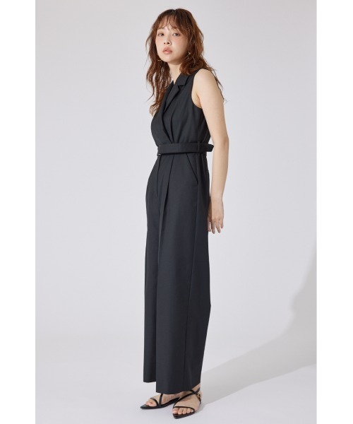 テーラードデザインノースリーブロンパース 夏服（パンツドレス