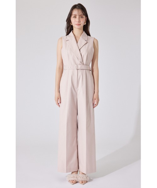 【20%OFF】rienda ロンパース セール】テーラードデザインノースリーブロンパース 夏服