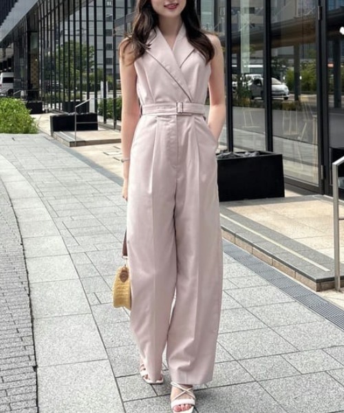 セール】テーラードデザインノースリーブロンパース 夏服（パンツ