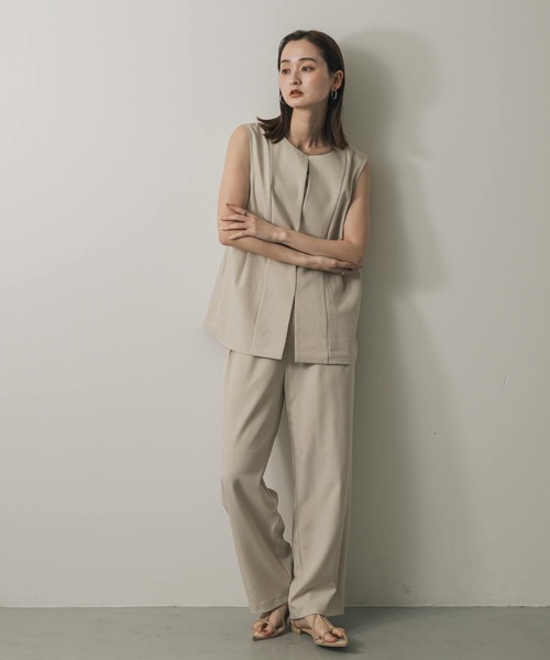 SENSE OF PLACE by URBAN RESEARCH(センスオブプレイスバイアーバンリサーチ)の「ウエストタックジレセットアップ(ワンピース・レディース・チャコールグレー/ベージュ/ネイビー・SMALL/MEDIUM)」の18枚目の写真