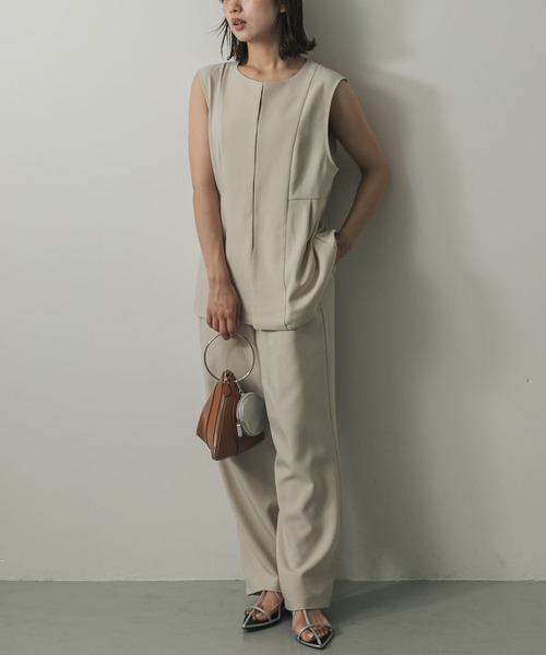 SENSE OF PLACE by URBAN RESEARCH(センスオブプレイスバイアーバンリサーチ)の「ウエストタックジレセットアップ(ワンピース・レディース・チャコールグレー/ベージュ/ネイビー・SMALL/MEDIUM)」の21枚目の写真