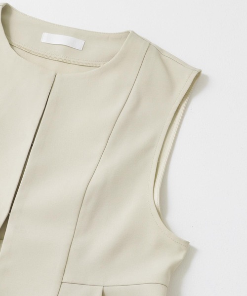 SENSE OF PLACE by URBAN RESEARCH(センスオブプレイスバイアーバンリサーチ)の「ウエストタックジレセットアップ(ワンピース・レディース・チャコールグレー/ベージュ/ネイビー・SMALL/MEDIUM)」の12枚目の写真