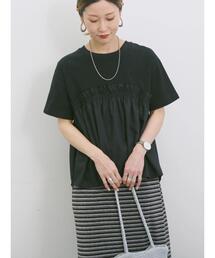 Samansa Mos2 blue | アソートドッキングプルオーバー(Tシャツ/カットソー)