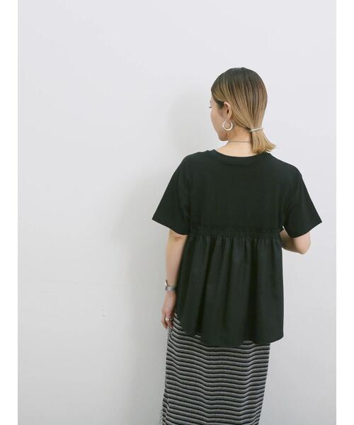 Samansa Mos2 blue（サマンサモスモスブルー）の「アソートドッキングプルオーバー（Tシャツ/カットソー・レディース・シルバーグレー/サックスブルー/カーキ/ブラック/チャコールグレー・F）」の10枚目の写真