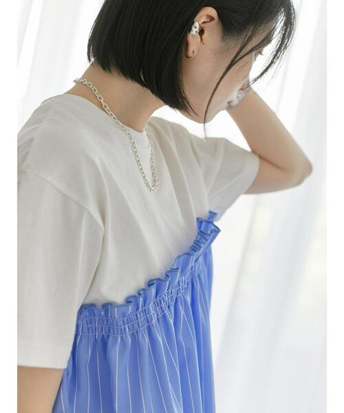 Samansa Mos2 blue（サマンサモスモスブルー）の「アソートドッキングプルオーバー（Tシャツ/カットソー・レディース・シルバーグレー/サックスブルー/カーキ/ブラック/チャコールグレー・F）」の15枚目の写真