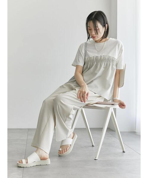 Samansa Mos2 blue（サマンサモスモスブルー）の「アソートドッキングプルオーバー（Tシャツ/カットソー・レディース・シルバーグレー/サックスブルー/カーキ/ブラック/チャコールグレー・F）」の20枚目の写真