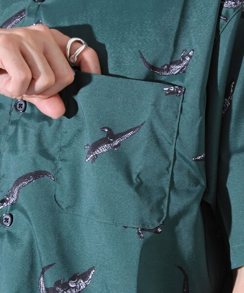 FREDY MAC（フレディーマック）の「【FREDYMAC/フレディマック】動物モチーフ 総柄 半袖オープンカラーシャツ アロハシャツ（シャツ/ブラウス・メンズ・グレー系その他2/ブラウン系その他/グレー系その他/グリーン系その他4・M/L）」の6枚目の写真