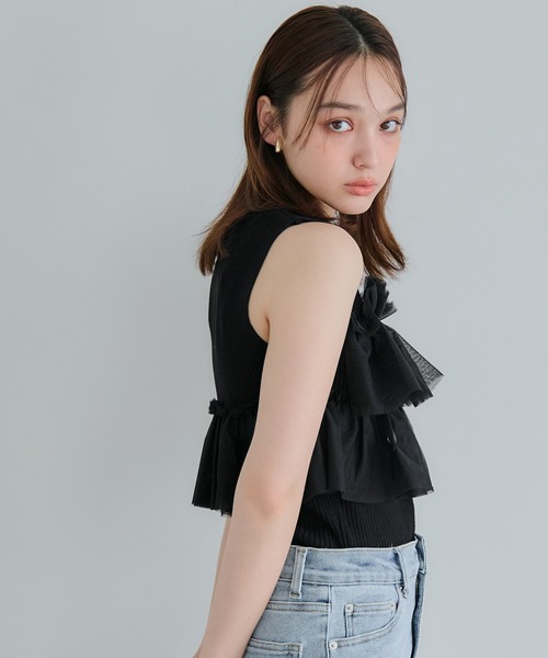 ノースリーブフリルニット（ニット/セーター）｜coca（coca）（コカ  