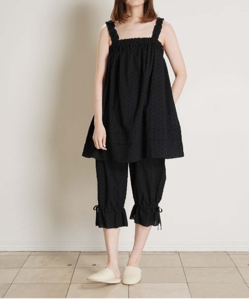 KID BLUE（キッドブルー）の「キッドブルー -２５カットドビーコットン -ノースリーブパジャマ -KNBK175 -kidblue（ルームウェア/パジャマ・レディース・ブラック/サックスブルー・M）」の2枚目の写真