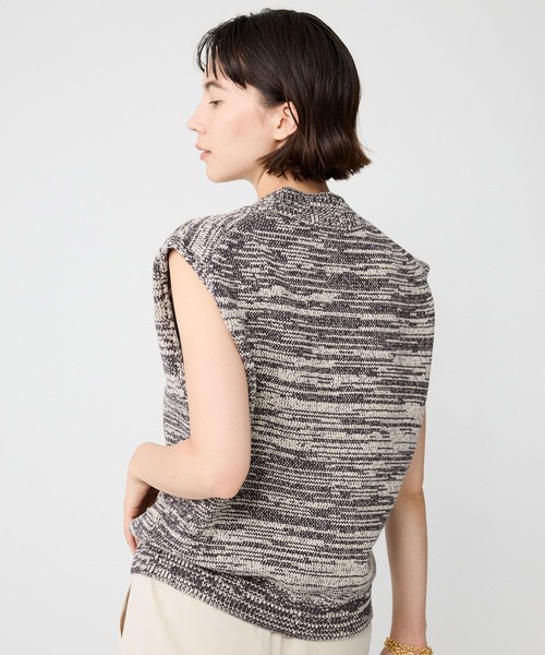 BABYLONE(バビロン)の「ミックスカラーノースリニット(ベスト・レディース・ブラック/ピンク・フリー)」の3枚目の写真