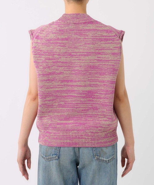 BABYLONE(バビロン)の「ミックスカラーノースリニット(ベスト・レディース・ブラック/ピンク・フリー)」の16枚目の写真