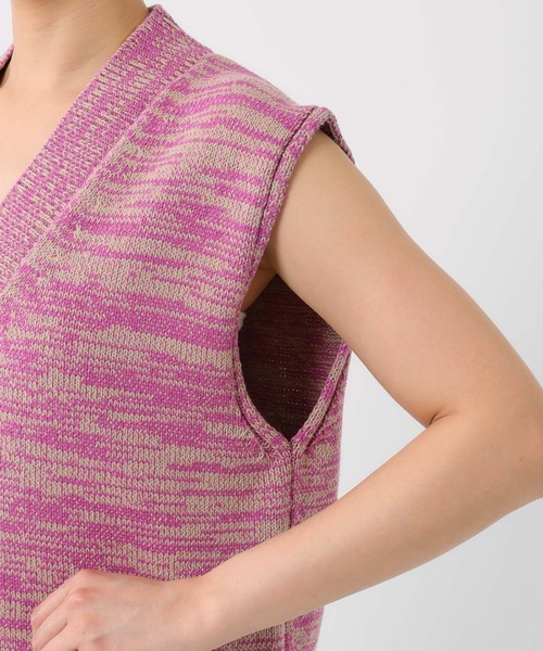 BABYLONE(バビロン)の「ミックスカラーノースリニット(ベスト・レディース・ブラック/ピンク・フリー)」の19枚目の写真