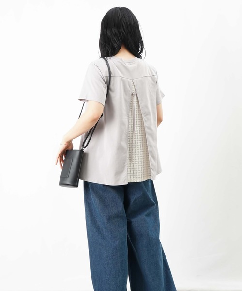 tシャツ LC/LLL バックレースプルオーバー レディース tiptop ブラウス シャツ アソートシアーレース前後2wayブラウス