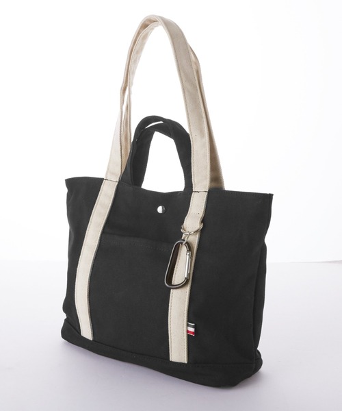 カラビナ付ダブルハンドルキャンバストートS（トートバッグ